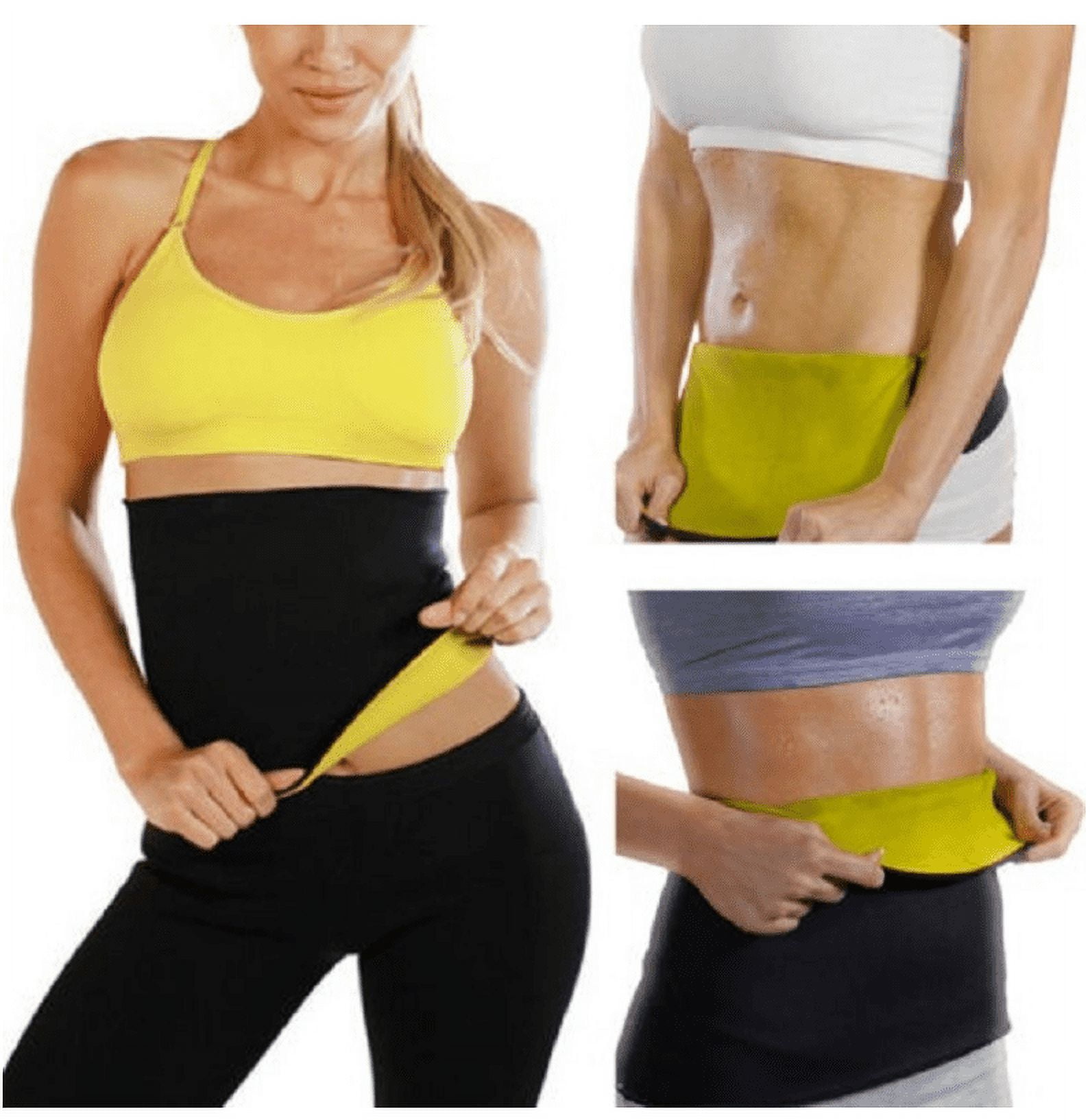 Tummy Trimmer Sweat Slim Belt - Free size (Black-1pcs)