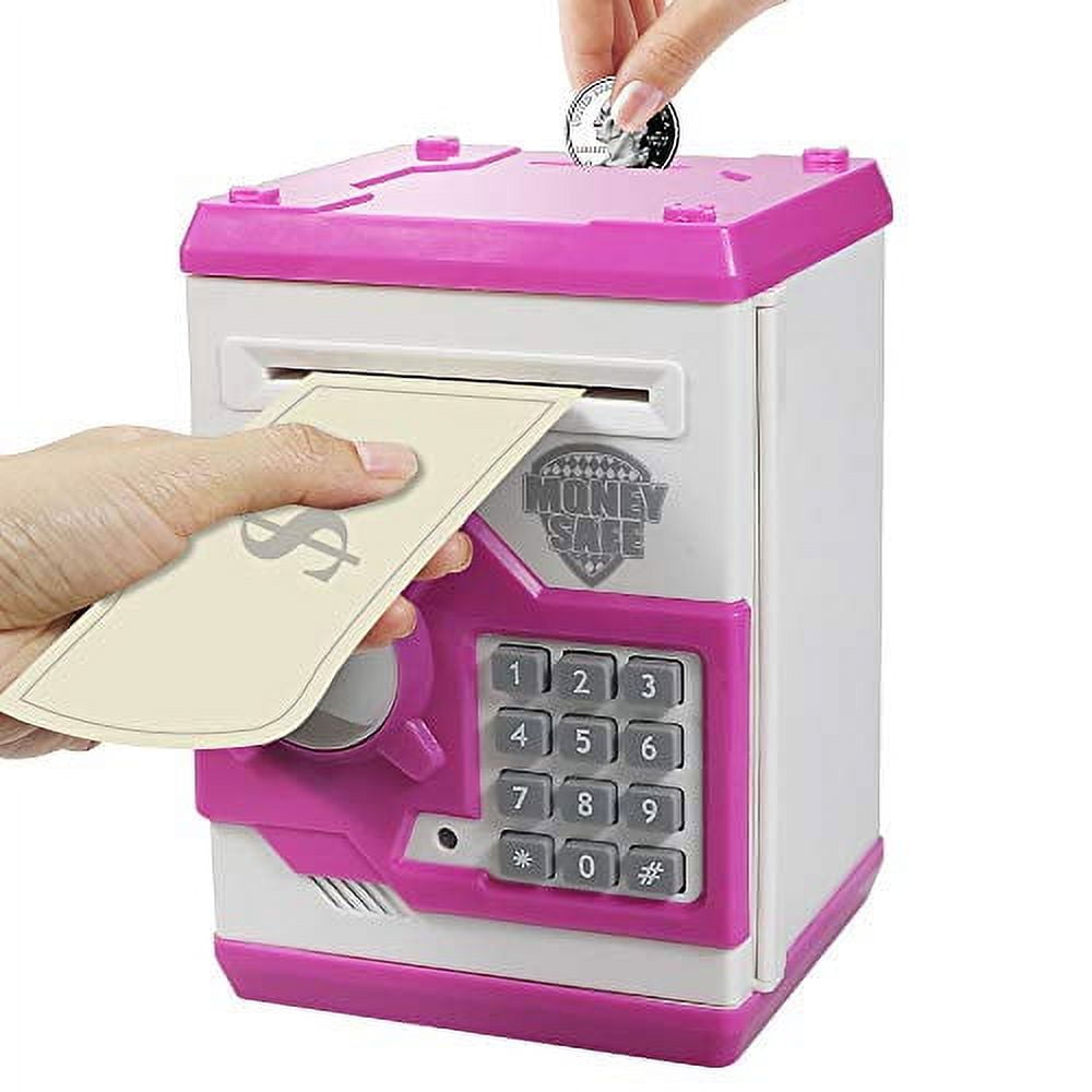 HUSAN Great Gift Toy for Kids Code Electronic Piggy Banks Mini ATM