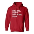 thumbnail image 1 of HUSBAND.DADDY.PROTECTOR.HERO. Adult Hooded Sweatshirt, 1 of 3