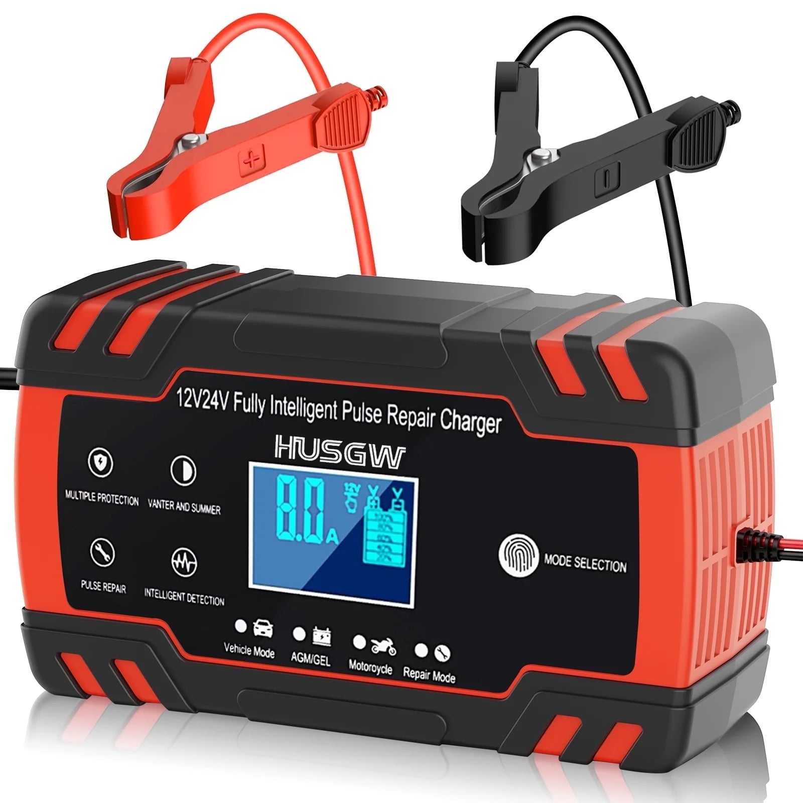 HUSGW 12V/24V Intelligent Battery Charger and Main