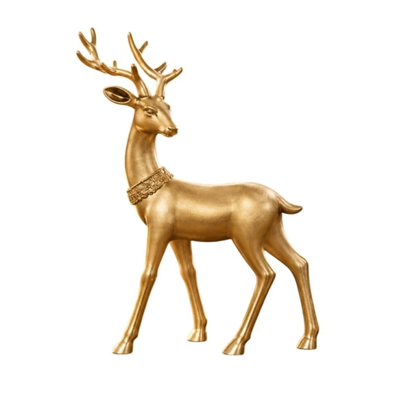 HUSI666 Standing Deer Christmas Decoration, Gold