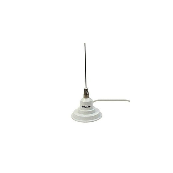 Hustler IC100W CB Radio Antenna Magnetic Mount with 41" Whip (White)