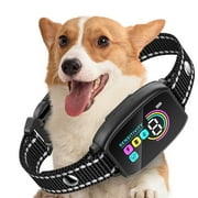 HUTACT Bark Collar for Dog, Anti Barking Dog Collar Smart Training Dog Collar with Screen, Rechargeable Adjustable Shock Collar with 8 Levels Beep Vibration Shock Modes
