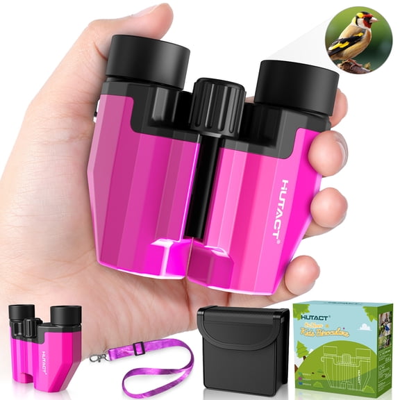 HUTACT 8x21 Binoculars for Kids, FMC Porro Binoculars for Adults Child Beginner, Small Pocket Binoculars for Outdoor Bird Watching Sports Event Concert Camping
