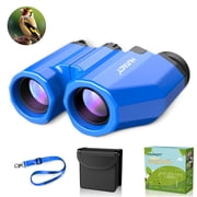 HUTACT Binoculars for Kids, 8x Binoculars for Adults Child Beginner, FMC Porro Pocket Binoculars for Outdoors Bird Watching Sports Event Concert Camping, Blue