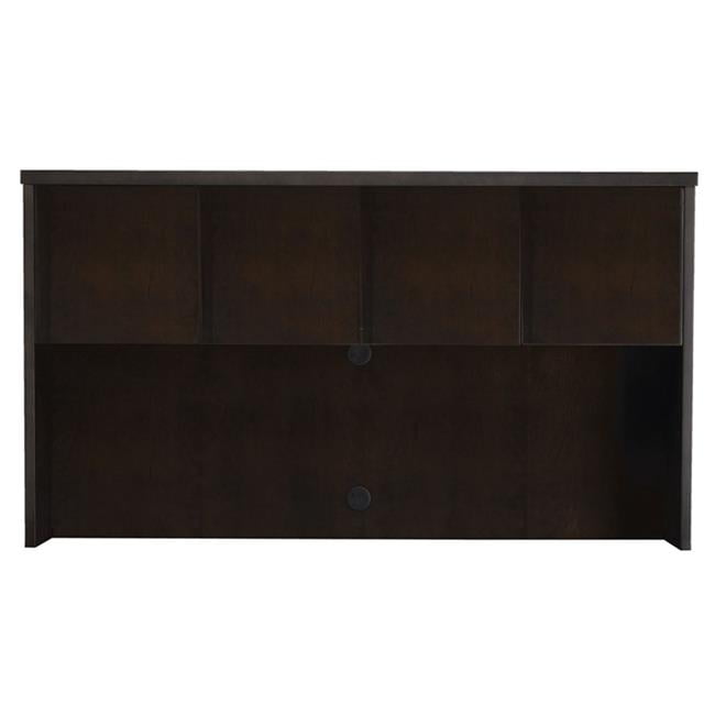 Mayline Mira 70" Hutch with Wood Doors-Espresso Veneer