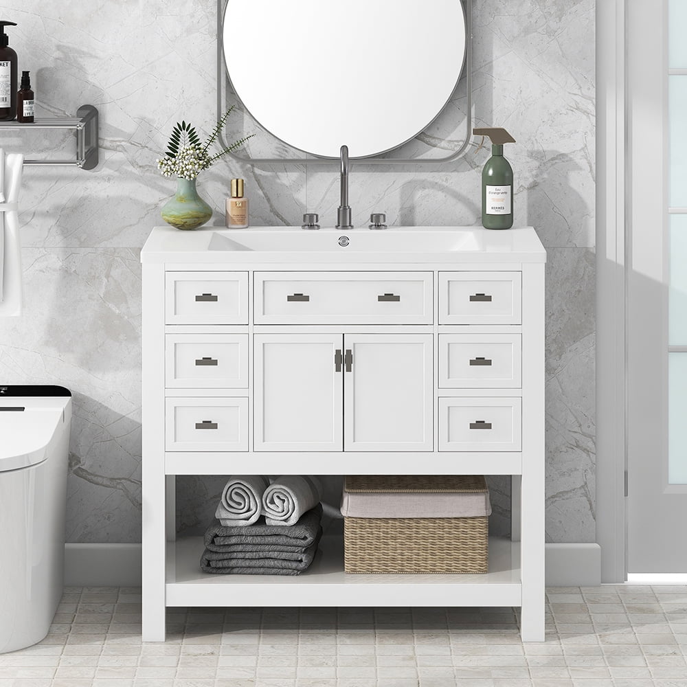 HUTWIFE 36'' Bathroom Vanity with Single Sink Combo, Modern Bathroom