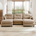 thumbnail image 1 of HUTWIFE Cloud Couches for Living Room, Modular Sectional Sofa, 107" U-Shape 3-Seater Modular Couch, Oversized Sectional Couch with Deep Seat, 1 of 7
