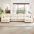thumbnail image 1 of HUTWIFE Cloud Couches for Living Room, Modular Sectional Sofa, 140" U-Shape 4-Seater Modular Couch, Oversized Sectional Couch with Deep Seat, 1 of 8