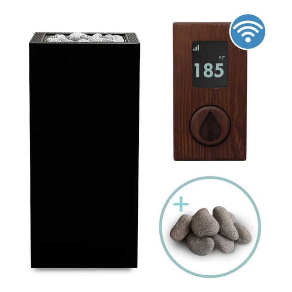 HUUM CORE9 9kW Series, Sauna Heater, Black Exterior with UKU Wifi Control, Wood (Sauna Stones Included)