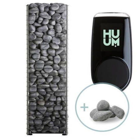 HUUM Cliff 10.5 kW Sauna Heater with UKU Local in Wood (Sauna Stones Included)