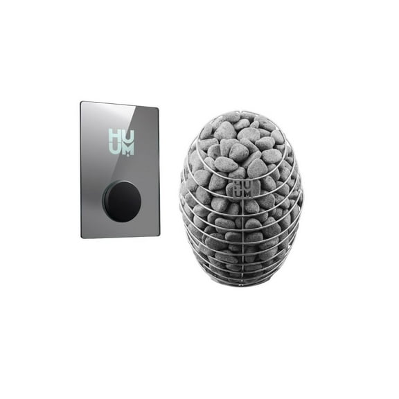 HUUM Drop 4.5kW Series Sauna Heater with UKU Wifi Mirror Control Bundles (Sauna Stones Included)