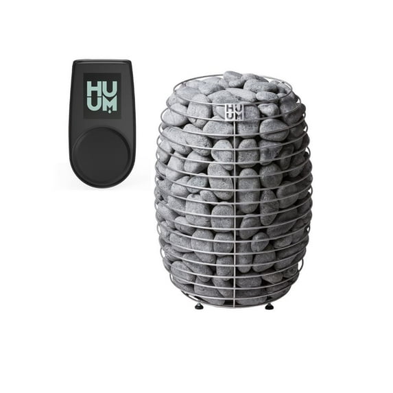 HUUM Hive 18kW Series Sauna Heater with UKU Local Black Control Bundles (Sauna Stones Included)
