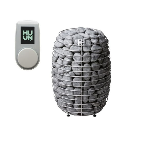 HUUM Hive 18kW Series Sauna Heater with UKU Local White Control Bundles (Sauna Stones Included)