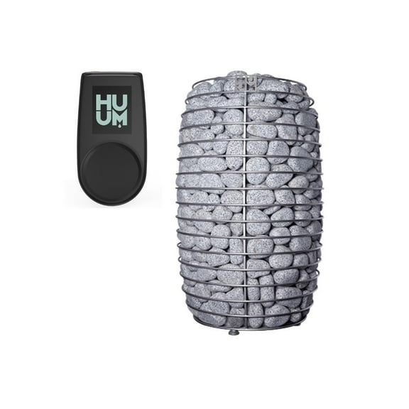 HUUM Hive Mini 11kW Series Sauna Heater with UKU Local Black Control Bundles (Sauna Stones Included)