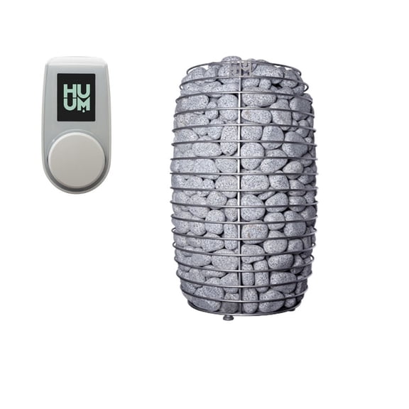 HUUM Hive Mini 11kW Series Sauna Heater with UKU Local White Control Bundles (Sauna Stones Included)