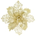 thumbnail image 1 of HUUXIW 10pcs Christmas Glittering White Gold Flowers,Artificial Flowers Wedding Decorations,Glitter Christmas Flowers for Christmas Tree Wreaths Garland Ornaments, 1 of 13