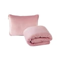 thumbnail image 1 of HUUXIW Cozy Travel Blanket And Pillow High Fine Plush Fabric For Comfort Travel Essentials pink, 1 of 6
