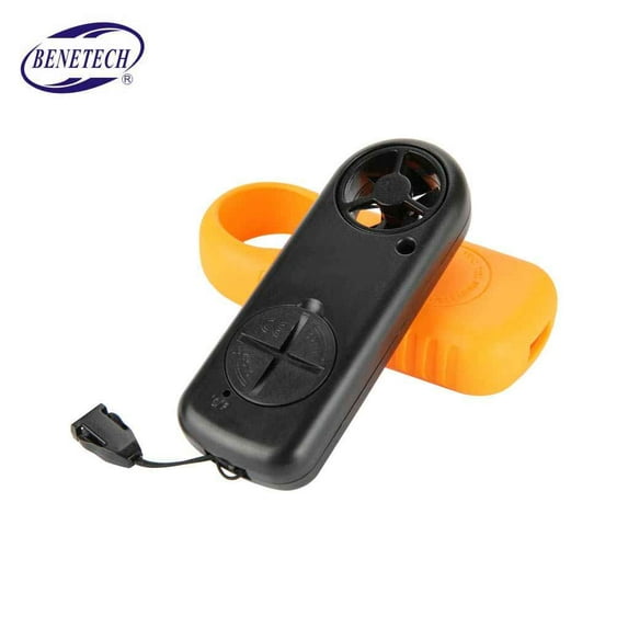 HUUXIW GM816 Anemometer Digital LCD Wind Speed Meter Gauge Air Flow Velocity Measurement Thermometer with Backlight for Windsurfing Kite Flying Sailing Surfing Fishing Etc