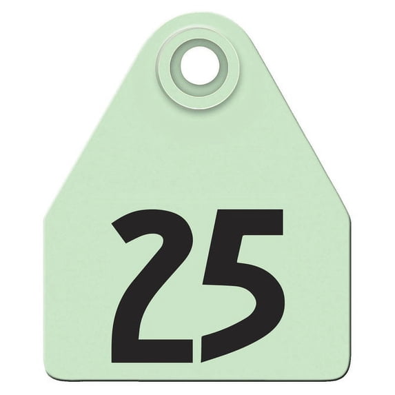 Agritags AgriLabs Medium Numbered AgriTags 1-25 Green, 1 Count