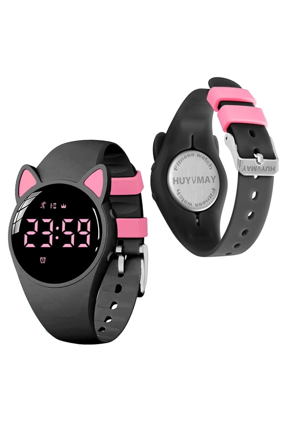 Fitness Tracker Pedometer Watch,No App No Bluetooth,1 Hour Charging for 20 Days Use, IP68 Waterproof Activity Tracker for Girls Boys Teens Students Watch with Alarm Clock Step Counter