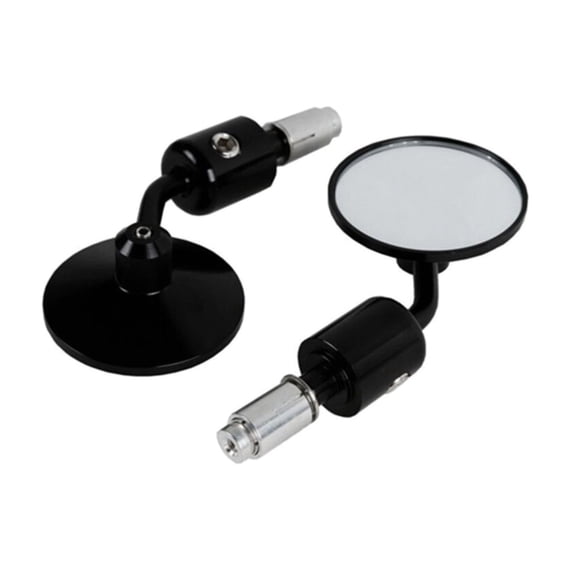 HUZOK Motorcycle 3" Round 7/8" Handle Bar End Rearview Side Mirrors Black -(Left & Right-Position) for Tiger Explorer 2012-2017 for Titanium 2005 2007-2008 for CB500X 2013-2017