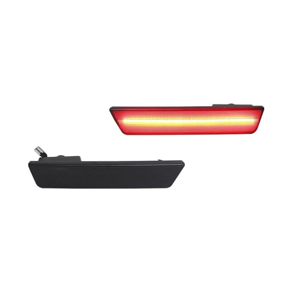 HUZOK Smoked Black Lens Red Rear Side Marker Lights Bulbs for Dodge for Challenger 2008-2014 for Charger 2011-2014 W5W (168)-Bulb Shape Code Smooth 12 V 3 W 68039504AA 68039505AA