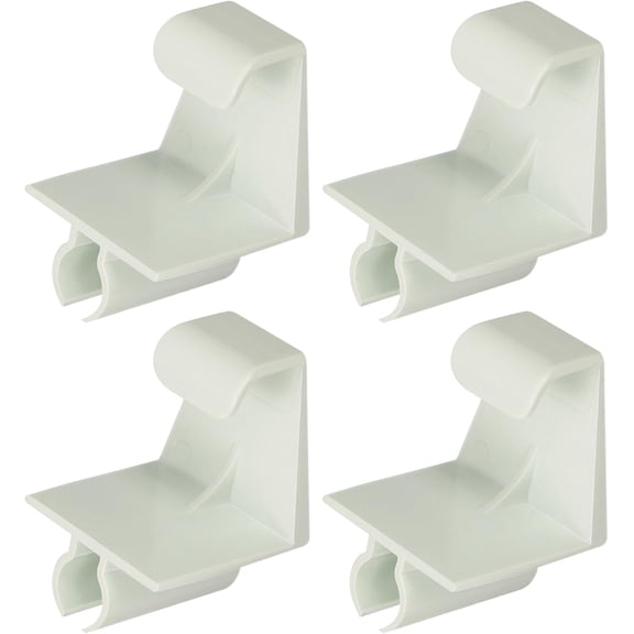 HV Shutter Holdback Clips, Heavy Duty Hurricane Storm Accordion Shutters Hardware Window Locking Clip, Accordion Hurricane Window Clips Suitable for 1/2" Accordion Shutter Track, 4 Pack(White)