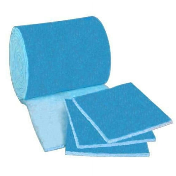HVAC/Air Filter Media Roll, Blue/White MERV6 Polyester Media - 1 inch x 24 inch x 10 foot