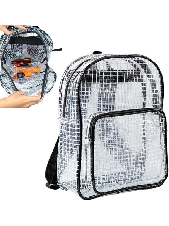 HVAC Backpack – Clear Cold-Resistant Anti-Static Tool Storage Bag, PVC, Low-Temperature Flexibility, Smooth Zipper Access, Durable Transparent Material, Antistatic Protection Design(Z)