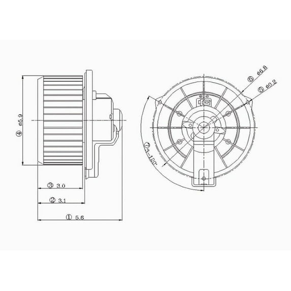 HVAC Blower Motor Fits 2000 Mercury Mystique