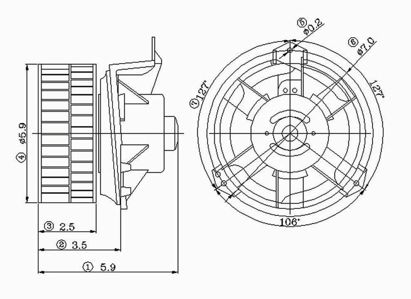 HVAC Blower Motor Fits select: 2001-2007 DODGE GRAND CARAVAN, 2001-2007 CHRYSLER TOWN & COUNTRY