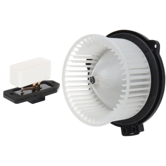 HVAC Blower Motor Resistor Kit with Fan Cage Assembly - Front Mount ABS Plastic Construction