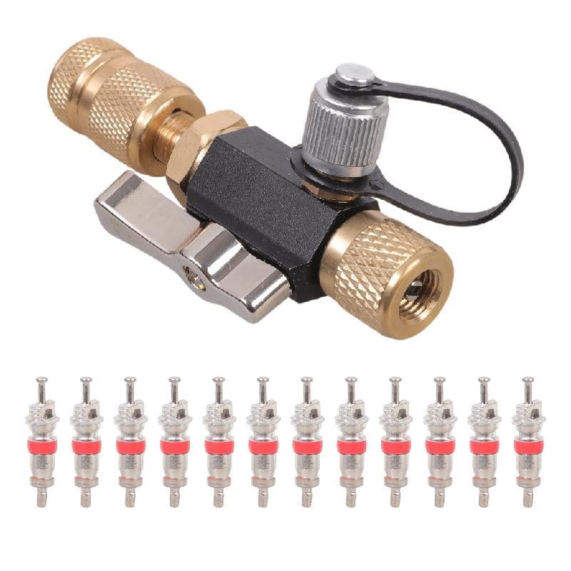 HVAC Brass Remover Tool for R410A Systems with 1/4" Vacuum Port & Gauge
