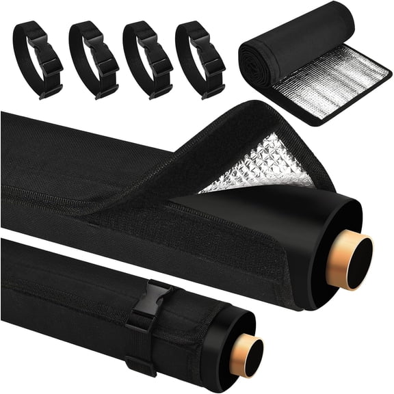 Pipe Insulation Covers, Outdoor HVAC Pipe Insulation, 72x10.2 Inch AC Covers, Copper Line Insulation Sleeve for Central Air Conditioning Mini Splits, 3 Layers AC Line Insulation for Pipe, Copper Line