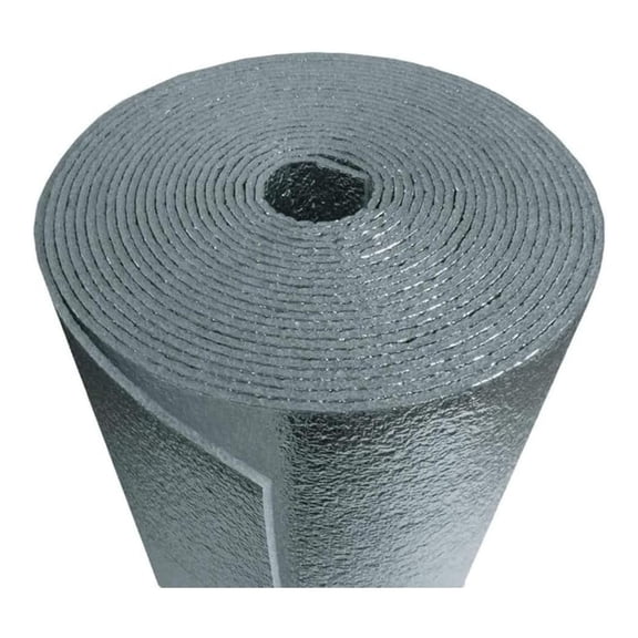 HVAC Duct Wrap Insulation R-8 - Reflective Foam Pipe Wrap - 2ft x 50ft - Class 1-A Fire Rated - 1/4 Inch Thick - Energy Saving Ducting
