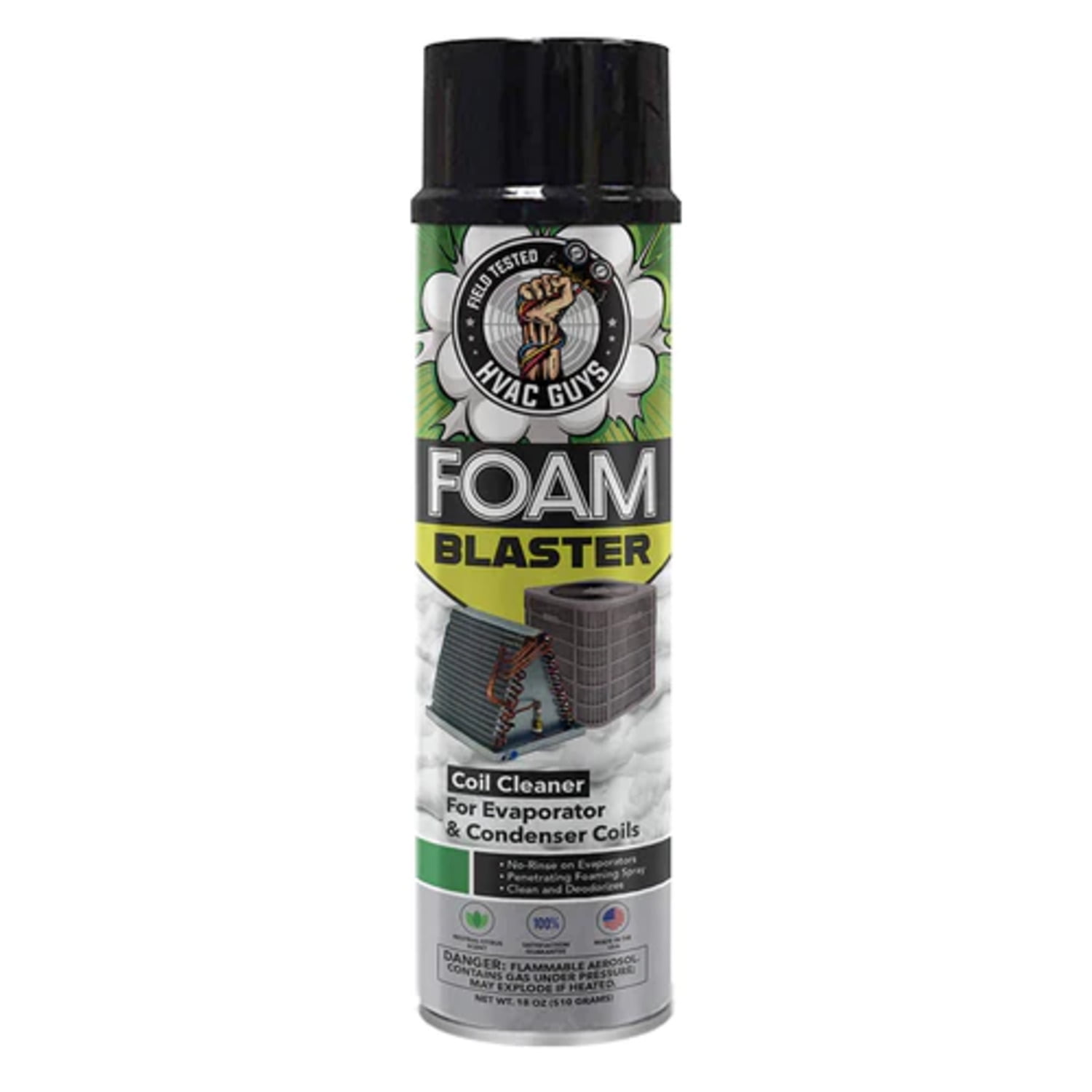 HVAC GUYS Foam Blaster Air Conditioner Cleaner AC Coil Cleaner Foaming No Rinse Formula Coil
