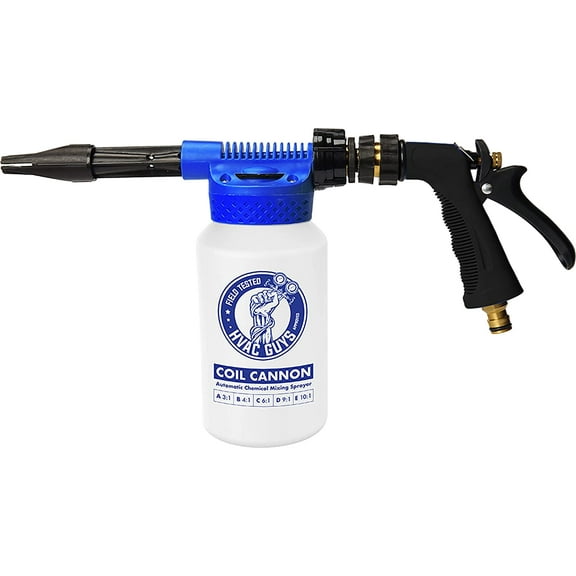 HVAC Guys Coil Cannon Cleaner Mixing Sprayer for Air Conditioning and Refrigeration Coil Cleaner - 2QT Size