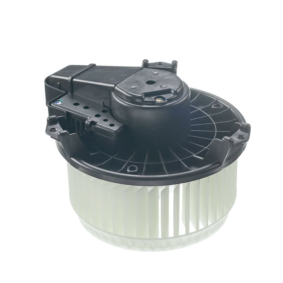 HVAC Heater Air Conditioning Blower Motor Assembly with Fan Cage Wheel - Front Side Plastic Housing, Female Connector, 3 Blade Terminals, Vented Design