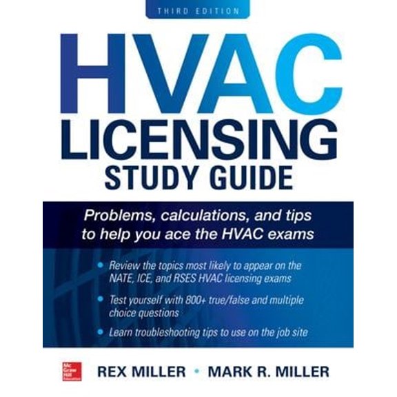 Pre-Owned HVAC Licensing Study Guide, Third Edition (Paperback 9781260116007) by Rex Miller, Mark Miller