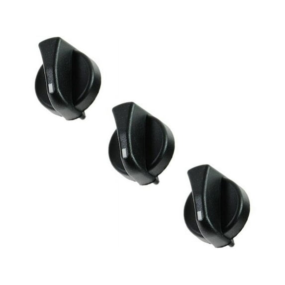HVAC Mode Control Knob 3 Piece Set - Compatible with 1987 - 2006 Peterbilt 379 1988 1989 1990 1991 1992 1993 1994 1995 1996 1997 1998 1999 2000 2001 2002 2003 2004 2005