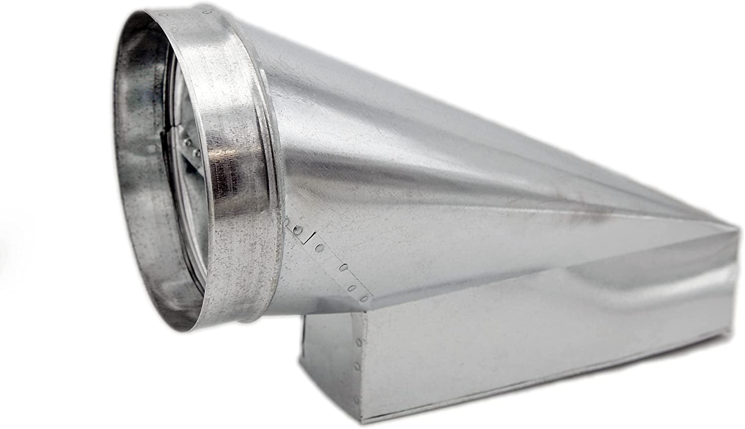 HVAC Premium End Register Duct Boots 10" X 6" X 7" Round End Center