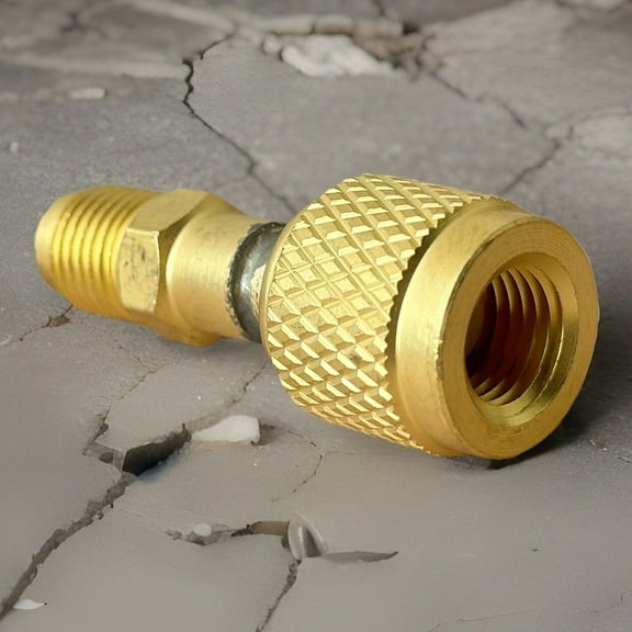 Tmalltide HVAC R32 Reverse Thread 1/4 Female, 1/4 Male Adapter For A2L R454B/R32 Tanks