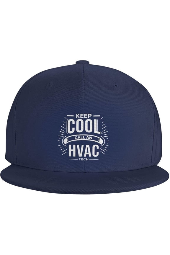 HVAC Technician Hat Adult Adjustable Baseball Cap Trucker Hats Navy Blue