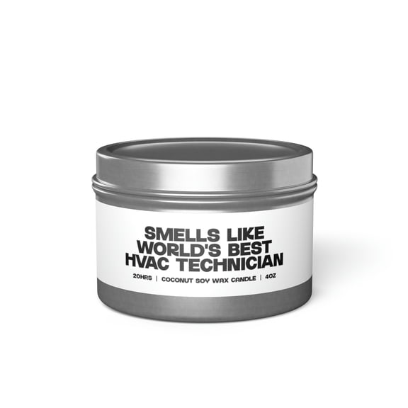 HVAC Technician Tin Candle Gift Decor Vanilla Coffee Scented