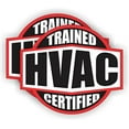 thumbnail image 1 of HVAC Trained & Certified Hard Hat Sticker / Helmet Decal Label Lunch Tool Box Heating Cooling | Size: 2", 1 of 3