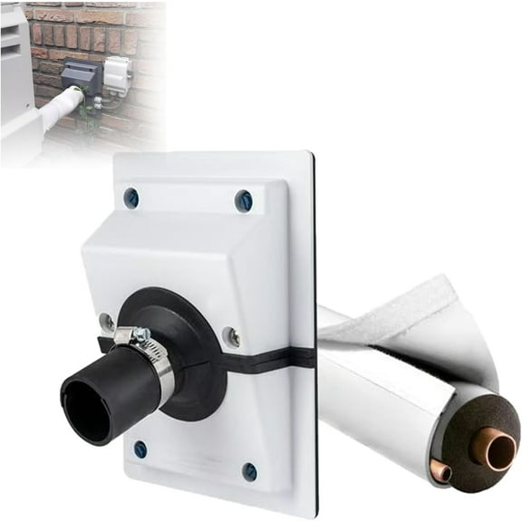 HVAC Wall Penetration & Line-Set Cover Kit, Easy Install Split Cover Wall Sleeve for AC Line Set, HVAC Wall Penetration Cover for Indoor & Outdoor Air Conditioner Systems