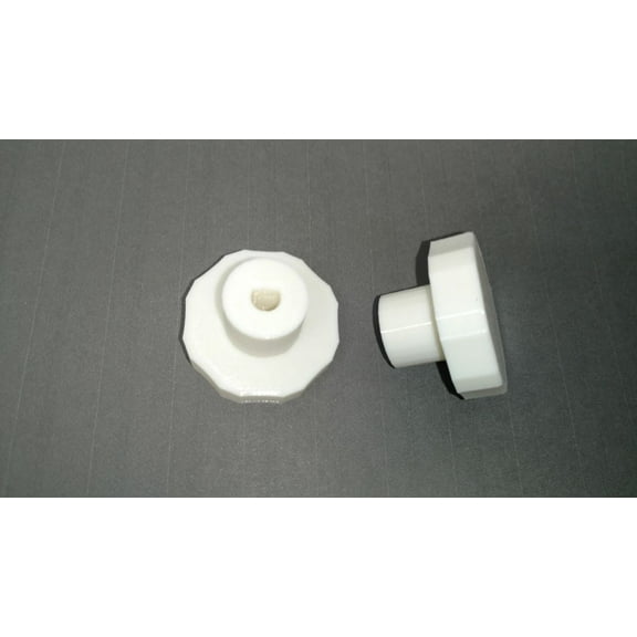 HVAC manual damper knob white, designed for .25 Inch shaft dampers