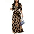 thumbnail image 1 of HVEOO Maxi Dresses for Women Casual 3/4 Sleeve Wrap Dress Plus Size Curvy Cocktail Dresses, 1 of 9