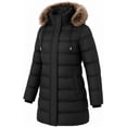 thumbnail image 1 of HVEOO Winter Coats Women Waterproof Parka Coat with Detachable Hood Windproof Insulated Coat, Black L, 1 of 8
